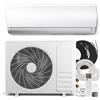 devoko Kit Installazione Completo Tutto Incluso, Grande Risparmio Senza Spese Extra | Climatizzatore Split Inverter 12000 BTU A++ R32, Tubi Rame 3m + Tubo Scarico + Telecomando Inclusi, Pompa di Calore per