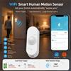 coolo Sensore di Movimento PIR WiFi Tuya, Rilevatore di Temperatura e Umidità, Rilevatore di Presenza a Infrarossi, Rilevamento Illuminazione per Alexa e Google