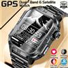GUHUAVMI Nuovo Smartwatch Militare da Esterno per Uomo con GPS, Illuminazione LED Sportiva, Bussola, Comunicazione Wireless, Orologio Impermeabile IP68