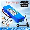 Pacco batteria per scooter elettrico 36V 10S2P 10Ah 18650 Batteria agli ioni di litio 500W 36V Con caricabatterie esclusivo