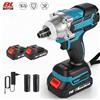 NONE Avvitatore a impulsi senza fili da 520 Nm, brushless, attacco quadrato da 1/2 pollice, pistola elettrica a impulsi, utensile elettrico per riparazione auto, compatibile con batteria Makita 18V,