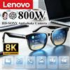 Lenovo Occhiali Intelligenti AI Lenovo 800W HD con Fotocamera per Riprese, Foto, Video, Chiamate Vocali, Traduzione, Bluetooth e Funzionalità per Moto