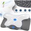 NONE Cuscino Cervicale in Memory Foam, Cuscini Sagomati per Collo e Spalle, Cuscino di Supporto per il Collo per Chi Dorme su un Fianco o sulla Schiena