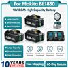 Turpow Batteria da 18 V 8000 mAh per Makita BL1830 BL1815 BL1860 BL1850 BL1840B Batteria per utensili elettrici Batteria ricaricabile con Caricabatterie 4A 6A