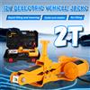 NONE Martinetto Elettrico 2 Tonnellate 12V per Auto, Sollevatore Elettrico Portatile Salva-Lavoro, Cric Idraulico Portatile per Cambio Rapido Pneumatici