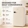 NONE Frigorifero Vintage ZEPHIR FRIZY90CV 91L, Frigo Compatto da Tavolo, 41dB, Luce LED, Sbrinamento Manuale, Controllo Meccanico