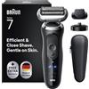 Braun Serie 7 Rasoio Elettrico Barba, 72-N4200cs, 1 Accessorio, Nero | Regolabarba Uomo 100% Impermeabile, Ricaricabile, Rifinitore di Precisione, 1 Accessorio, Rasoio Barba con Lame Flessibili