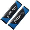 Generic 2 Pz Auto Cintura Di Sicurezza Coprire Pad Per Kia Picanto Fibra Di Carbonio Cintura Di Sicurezza in Pelle Morbida Traspirante Spalla Protettiva Confortevole Guida Cintura Di Sicurezza Coprire