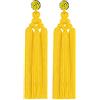 Caiyao Boemia Strati Tessuti A Mano Lungo Fringe Nappa Orecchini Pendenti per Le Donne Boho Colorato Tiered Filo Perline Grandi Grandi Dichiarazione Dichiarazione Orecchini Etnici Vac, 5.5 x 1.2 Inch