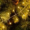 Lotti Catena Natale MiniCluster D 6 Cm 1000 MicroLed 20 Mt + 4 Mt Cavo Argento