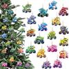 QIZHIQIAMY 36 Pezzi Ornamenti Natalizi a Forma di Auto in Legno Pendenti Natalizi con Corde Addobbi Albero di Natale Particolari Decorazioni Natalizie per La Casa e Come Etichetta Regalo (Dinosauro)