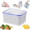 Generic Contenitore per alimenti 4 in 1, contenitori per verdure per frigorifero, contenitori multiuso per frutta grandi con cestello di scarico, per organizzare verdure e cucina (blu, 3300 ml)