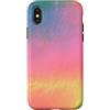 generic Custodia per iPhone X/XS Grafica astratta pastello arcobaleno aura