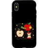 Applecore Whimsy Twee y2k Apple Graphic Custodia per iPhone X/XS Apple y2k Kawaii Cute Vintage 90s Retro Brown Grunge Teen