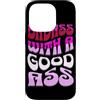 Unfiltered Mood Lettering Co. Custodia per iPhone 14 Pro Sassy Offensivo Detto Retro Tipografia Rosa