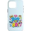 Funny Eighties 80s Costume Party Back to Custodia per iPhone 16 Pro Max Cassette Boombox Roller Skate Cube, stile retrò, stile vintage, anni '80