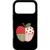 Teacher Apple Classroom Custodia per iPhone 17 Pro Max Classe insegnante a pois a quadretti di mela per il ritorno a scuola