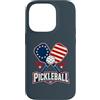 Potential Funny design Custodia per iPhone 14 Pro Uomo Donna P-Ball Pickleball Player Patriotic Design