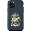 Potential Funny design Custodia per iPhone 11 Pro Ecco come combatto le mie battaglie Armatura di Dio cristiana