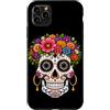 Floral Mexican Halloween Día De Los Muer Custodia per iPhone 11 Pro Max Teschio Di Zucchero Halloween Anime Giorno Dei Morti Dia De Los Muertos