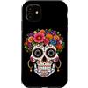 Floral Mexican Halloween Día De Los Muer Custodia per iPhone 11 Teschio Di Zucchero Halloween Anime Giorno Dei Morti Dia De Los Muertos