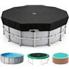 SIHAIAN Copertura per piscina da 3,5 m, installazione e rimozione rapida fuori terra, copertura per piscina rotonda monopezzo, impermeabile, previene ristagni d'acqua, copertura solare per piscina