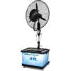 Generic ventilatore ad acqua, Ventilatore Nebulizzatore Industriale Da 42 Litri Con Ruote, 3 Velocità Regolabili, Oscillazione A 90°, For Giardino, Bar, Patio(75cm/29.5in)