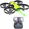 Loolinn Drone con Telecamera Orientabile Con 3 Batterie Protezione Eliche