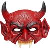 W WIDMANN MILANO Party Fashion - Maschera di Halloween in lattice, demone, horror