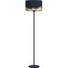 EGLO Lampada da terra CASUARITA - vintage blu scuro con paralume in velluto