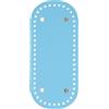 PATIKIL Fondo per Borse Pelle Pu 8.7x3.9 Pollici, Base Ovale Tappetino Fondo per Borsa Uncinetto con Fori e Chiodi, per Borse Fai da Te, Borse a Tracolla, Borsette, Blu