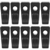 Alasum 20 Pezzi Gancio per Kayak J in Nailon, Gancio Ponte per Corda Elastica, Nero, Resistente alle Intemperie, per Kayak e Barca, Accessorio per Fissaggio sul Ponte