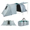 KADVA Tenda da campeggio Kavio 6 Plus per 6 persone con 2 cabine letto | Tenda esterna in poliestere, fondo in PE 5000 mm, altezza interna 200 cm, zanzariera, ingresso e aste in fibra di vetro