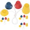 SAFIGLE 16 Pezzi Tee da Golf in Gomma Base, Strumento di Allenamento | Supporto per Palline da Golf, Riduce L'attrito, Migliora L'accuratezza, Uso Indoor e Allenamento