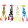 WATIIFUFU 4 Pezzi Esche da Pesca Morbide a Forma di Astice, 95mm, in Silicone, Esche Riutilizzabili e Realistiche per Attirare i Pesci, per Pesca in Acque Libere