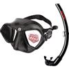 SEAC Set Bis Wild, Maschera Doppia Lente Antifog Anti Appannamento con facciale Low Volume e Boccaglio Top Flex pieghevole, Set per Immersioni e Snorkeling