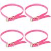 ifundom Cinghie Fermapiedi Bici Rosa 4 Pezzi in Metallo e Nylon