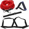 PLAFOPE Double Resistance Band Corda Tensione, Jumping Workout Rope, Cotone, 1 Set, Taekwondo Training, Muscle Groups Colore Casuale