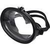 Luxshiny Maschera da Immersione Ovale HD Vista Panoramica Antiappannante | Regolazione Facile, Protezione Uv, Lente Singola, Nero, per Snorkeling in Ambienti Umidi, Adatta a Pescatori