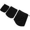 TIDTALEO 3 Pezzi Sacchetto di Compressione in Nailon Nero Coulisse, Resistente all'Acqua e Strappi, Organizer Compatto per Abbigliamento, per Trekking e Zaino in Spalla