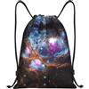 Kfjghhl Universo Galaxy Spazio Coulisse Zaino Borsa Sport Sackpack Bulk Cinch Gym Bag Donne Uomini Bambini Sport All'aperto, Nero , S, Vacanze