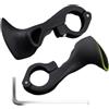 Yardenfun Manopole Bici Nero in Pa Nylon, 1 Paio, Appendici Manubrio | Mountain Bike, Assorbimento Urti e Sudore, Presa Confortevole, Migliorano la Sicurezza in Sella