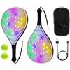 Generisch Racchetta da tennis per adulti, leggera e luminosa, accessorio sportivo | Racchetta da tennis portatile, luminosa e leggera, compatta, 68,6 x 22,9 cm, con 2 palline, per allenamento all'aperto