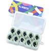 tetotak Set di 10 cinturini di ricambio piatti elastici in lattice, spessore 0,5-0,65 mm, per catapulte all'aperto, caccia professionale, colore ciano (0,55 mm, lunghezza 220 mm)