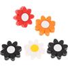 HEALSOPTHY 5 Pezzi Smorzatore per Racchetta da Tennis a Forma di Petalo, in Silicone e PVC, Creativo, Antivibrazione per Prevenire Gomito del Tennista, Colori Casuali Colore Colore Casuale