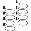 SAFIGLE 8 Pezzi Supporto da Parete per Palloni Sportivi in Ferro Nero | Montaggio Verticale Semplice, per Casa e Piccoli Appartamenti, Adatto a Basket e Pallavolo, Organizer