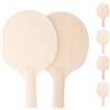 USHOBE 6 Pezzi Padel Racket in Legno Non Rifinito per Tennistavolo, Racchetta Artigianale Fai-da-te con Impugnatura Imbottita per Allenamento e Competizioni