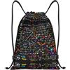 Kfjghhl Matematica Formula Coulisse Zaino Borsa Sport Sackpack Bulk Cinch Gym Bag Donne Uomini Bambini Sport All'aperto, Nero , S, Vacanze