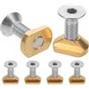 TEHAUX 6 Pezzi Kit di Fissaggio per Tavola SUP M8 in Ottone e Acciaio Inox