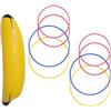 MINAOLULUS Gioco di Lancio in Plastica Anelli Banana Gonfiabile Colore Casuale | Design Realistico e Creativo, Adatto per Casa e Allestimenti Scenici, Accessorio Fotografico Antigraffio Colore Casuale